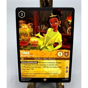Disney Lorcana Tiana Restaurant Owner 16/204 Azurite Sea Regular Amber Card